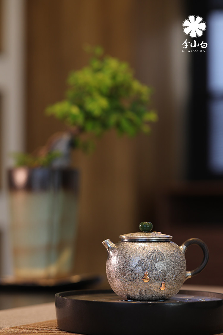 李小白銀壺純銀9999泡茶銀壺純銀泡茶壺泡茶銀壺燒水銀壺|茶壺|ETMall