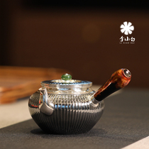 Li Xiaosilver pot pure silver 9999 tea silver pot pure silver bubble tea tea silver pot burning water silver pot