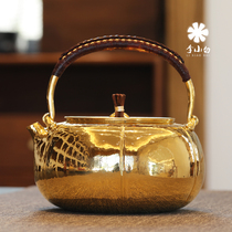 Li Xiaosilver pot pure gold burning kettle pure gold 9999 burnt water gold pot pure handmade gold pot pure gold pot