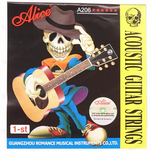 Alice A206-L 012 Серия деревянной народной гитары Bullet Steel String 1 String 2 String 3 String 3 String Guitar String Alice