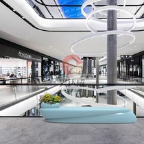 Outdoor stool shopping mall FRP rest seat flowerpot combination back chair sitting stool Meichen waiting area rest chair