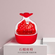 Shopping mall creative fruit back chair seat stool beautiful Chen glass fiber reinforced plastic leisure seat outdoor stool waiting area rest chair