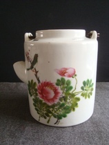 A3652 Qing famous family painted pastel bloom teapot and teapot painter well