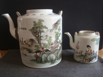 A3648 Jingdezhen famous artist fine painting colorful landscape No. 1 Motherland scenery huge teapot huge painting