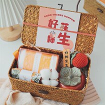 Good deed Lunar Cake Box Good Persimmon Peanut Mooncake Packaging Box Good Persimmon Moon Cake Gift Box Gift Box High Face Value