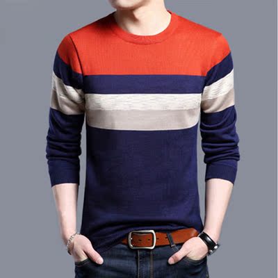 男士加绒加厚毛衣针织衫
