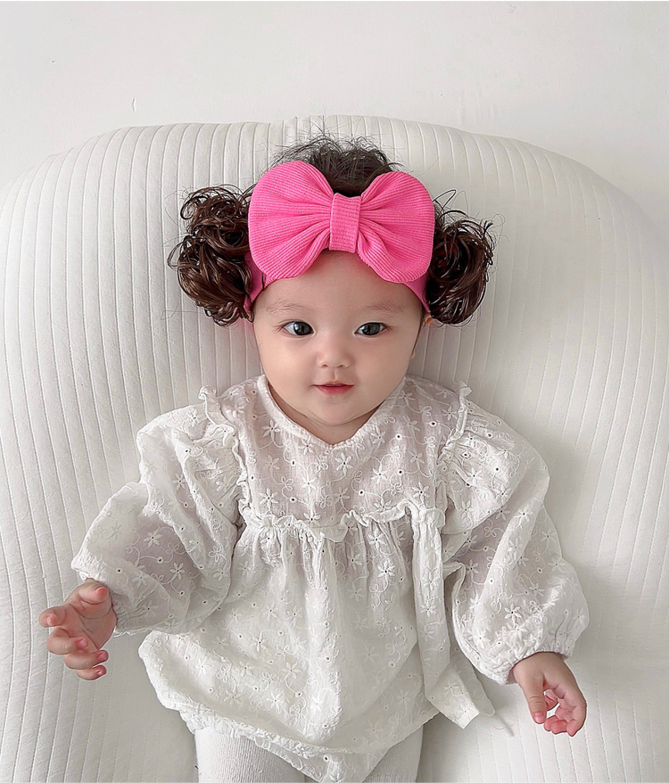 Парик 婴儿发带可爱超萌公主洋派丸子头女宝宝假发头饰婴幼儿护囟门发饰 OTHER