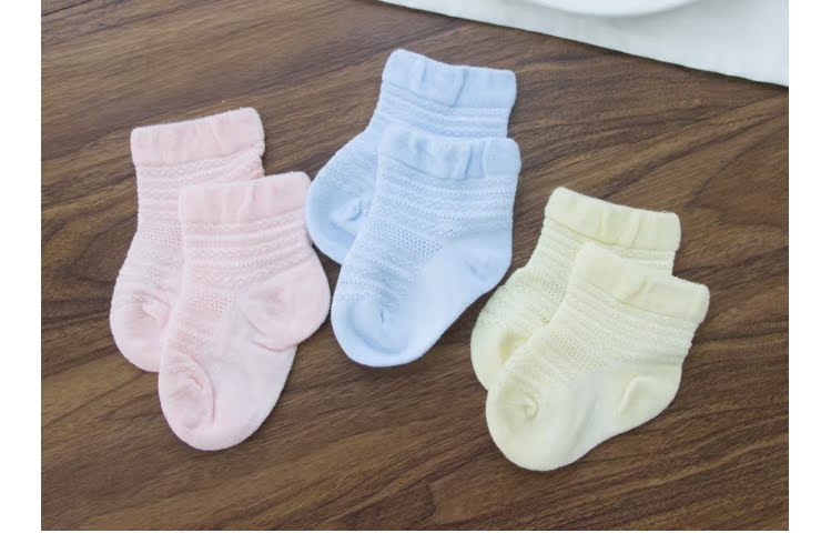 Vớ em bé mùa hè phần mỏng bé sơ sinh toddler vớ cotton thoáng khí 0-3-6 tháng 1 tuổi 12 siêu mỏng