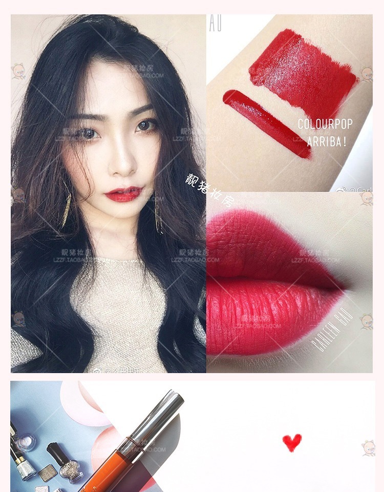靓 phòng trang điểm Colourpop lip glaze mờ mờ son môi dạng lỏng son bóng Wolfie Arriba MAMA - Son bóng / Liquid Rouge son bóng colourpop	