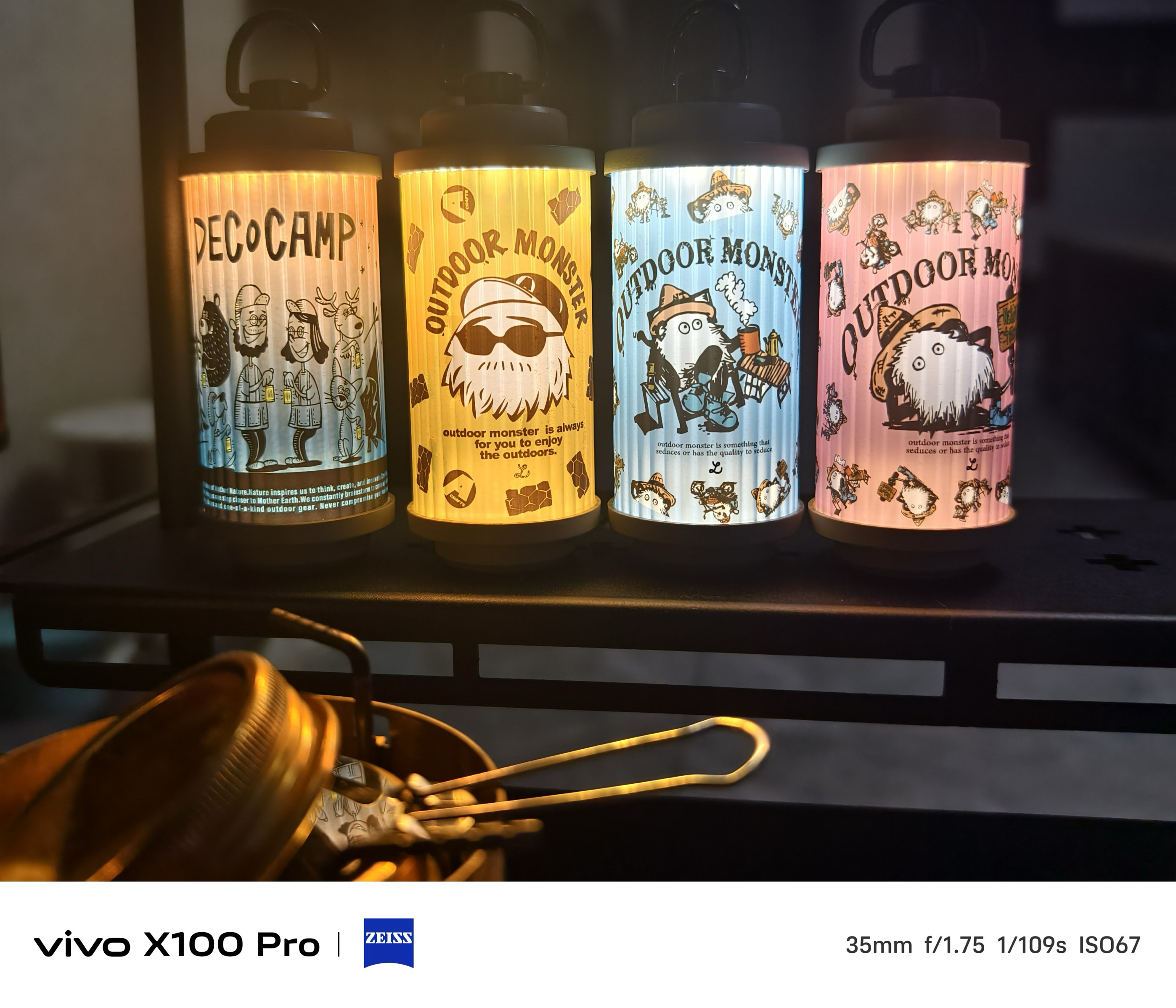 OUTDOOR MONSTER小怪兽粉限定版38灯贴纸：点亮你的露营夜，梦幻氛围感