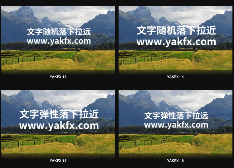 FCPX中文插件YAKFX Title实用文字标题特效字幕动画26个