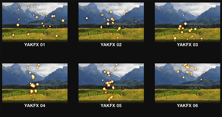 FCPX插件93个卡通火花火星加速线效果动画