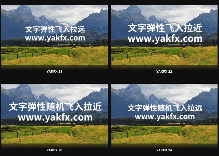 FCPX中文插件YAKFX Title实用文字标题特效字幕动画26个