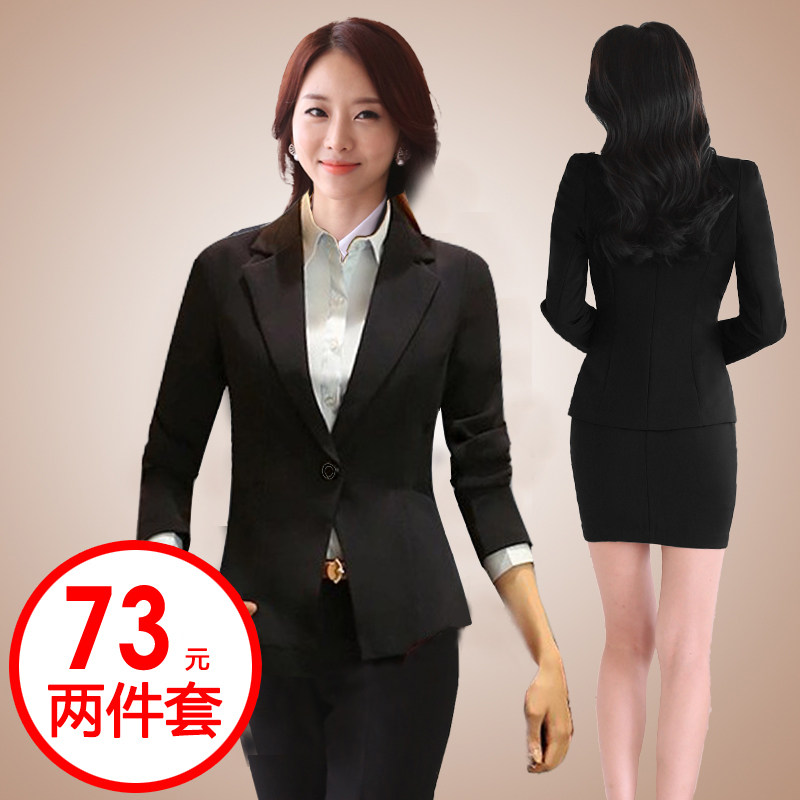 Career Suit Women Dress New College Students Interview Temperament Western Suit Spring Autumn Black Worksuit Suit Women-Taobao