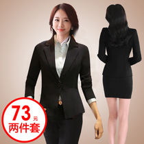 Professional suit womens dress new college student interview temperament suit spring and autumn black overalls suit suit suit women