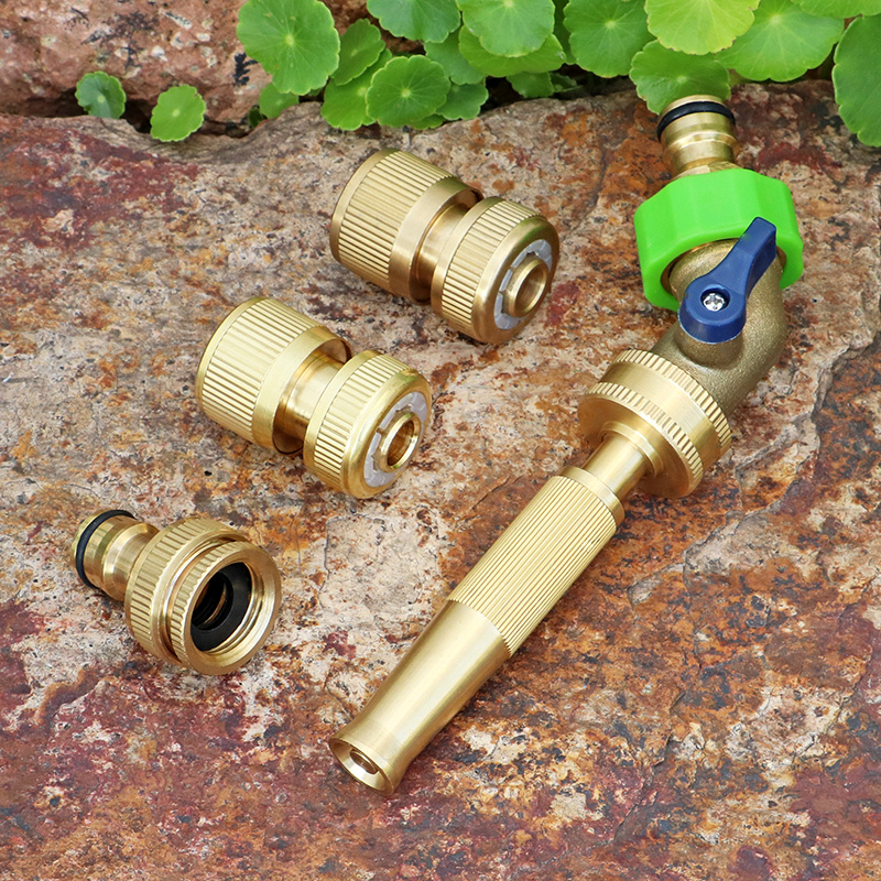 Water Hare Brass Household Tap Water Water Water Flower Car Wash Water Gun Set Garden Nursery Greenhouse Sprinkler Spray Shower