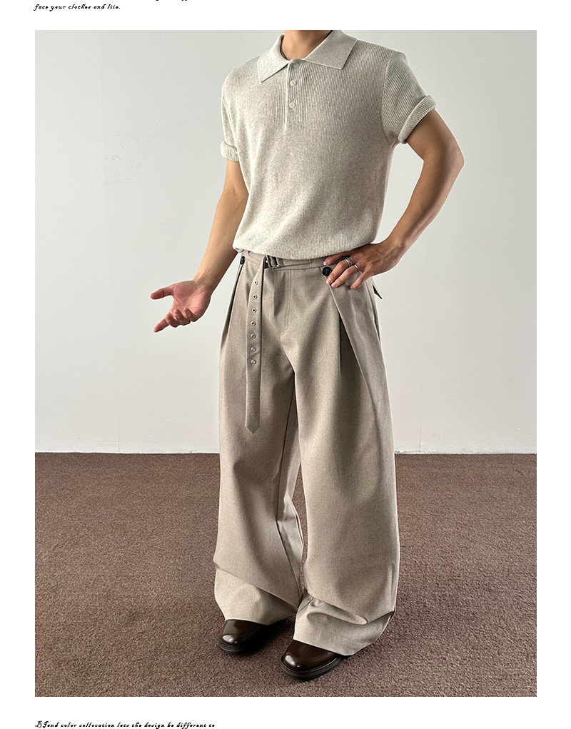 Ретро штаны подходит для мужчин и женщин, в американском стиле, А-силуэт, свободный прямой крой 