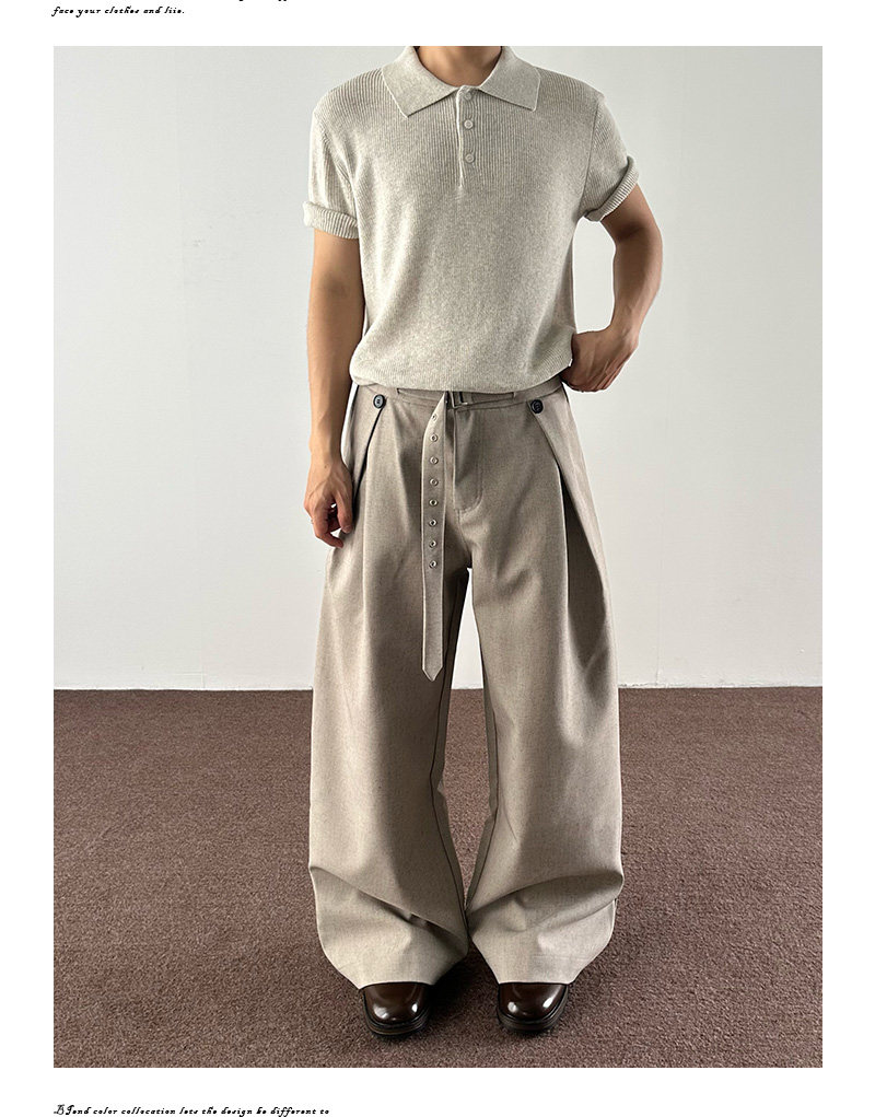 Ретро штаны подходит для мужчин и женщин, в американском стиле, А-силуэт, свободный прямой крой 