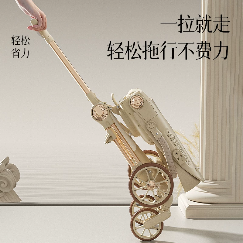 Children's folding handheld design cart with seat