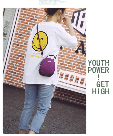 Thời trang đa năng vai nhỏ túi nữ Messenger túi mini vai nhỏ túi nữ túi xách nylon đơn giản ba lo nam