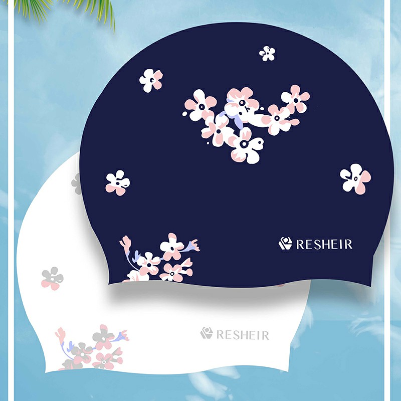 Swimming cap female hair waterproof silicone add professional PU swimming hat children large fashion swimming cap