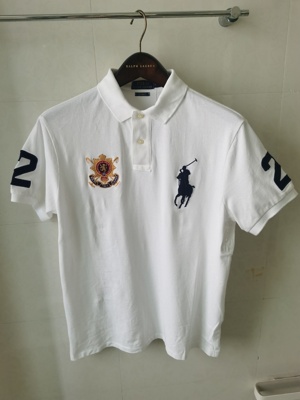 In Stock! Authentic Polo Ralph Lauren Men's Short-Sleeve Polo Shirt with Large Horse Logo from Us Stores In Stock! Authentic Polo Ralph Lauren Men's Short-Sleeve Polo Shirt with Large Horse Logo from Us Stores