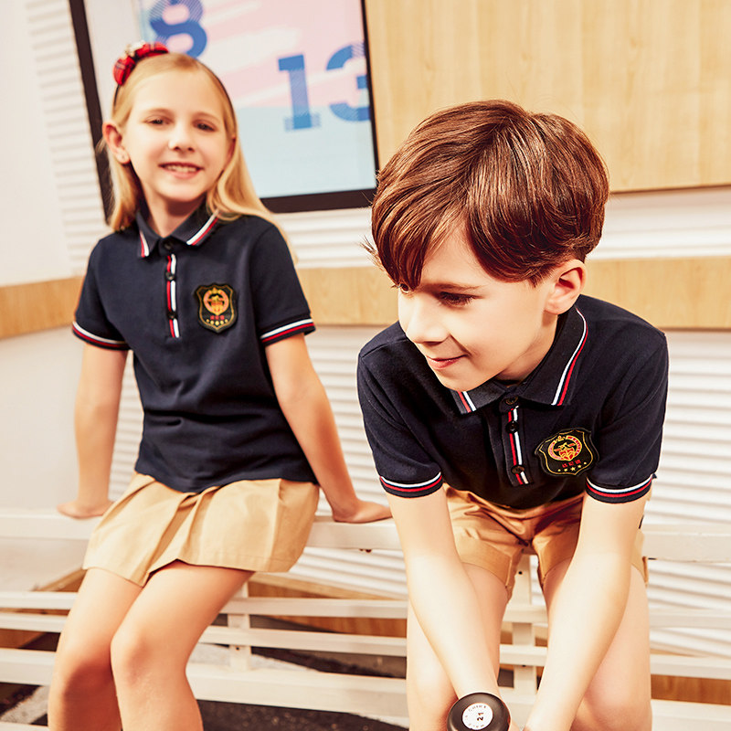 Dallund summer short-sleeved kindergarten school uniform set primary school uniforms summer sports class uniforms