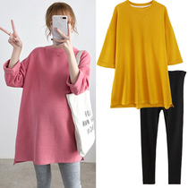 Pregnancy Woman Dress Autumn Clothing New Korean Version Hooded Sweatshirt Loose Casual Autumn Winter Dress Undershirt Hooded Sweater Jacket