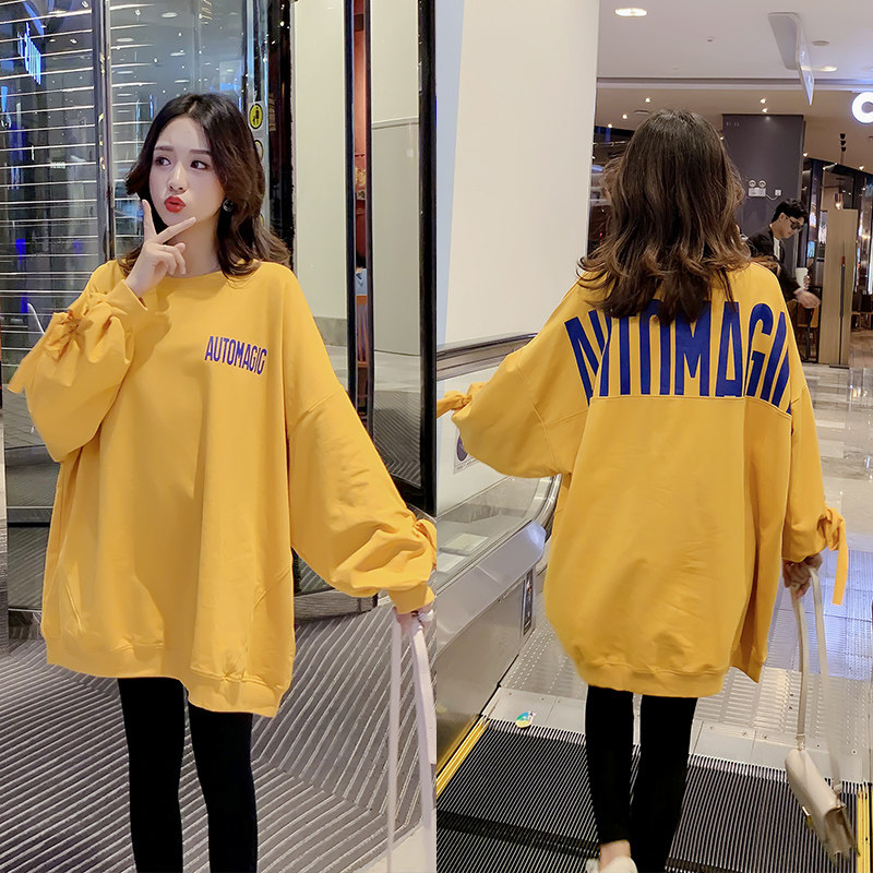 2020 autumn loaded with enlarged code gestation maternity dress loose with long version of fat MM pure cotton casual blouse Chauma blouse