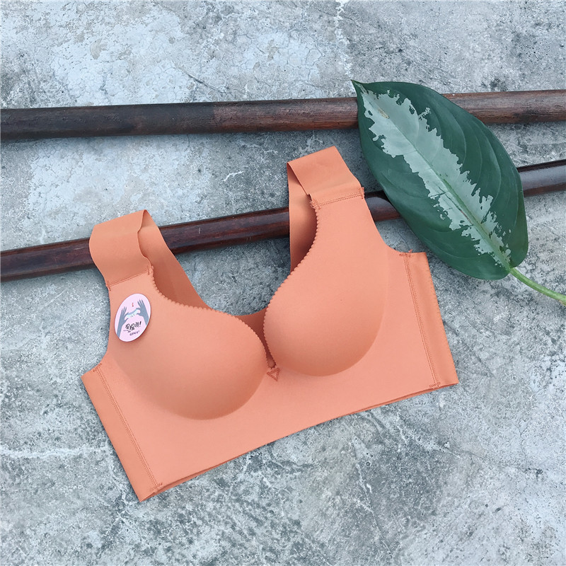 Prime cơ bắp sản phẩm mới không có dấu vết vest một mảnh cotton bé ngủ yoga bên sâu V tim tim nam châm bra bra thời trang nữ