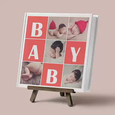 Baby photo album Integrated long record diy children's growth book Production memorial book Record book Album customization