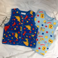 Xuất khẩu áo nỉ trẻ em Nhật Bản ấm áp Áo len trẻ em cotton ấm áp mẫu khủng long vest áo gile cho trẻ sơ sinh