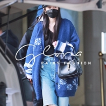 Sandro asw Yang Mi same polar bear cardigan sweater Autumn New lazy wind loose sweater wear