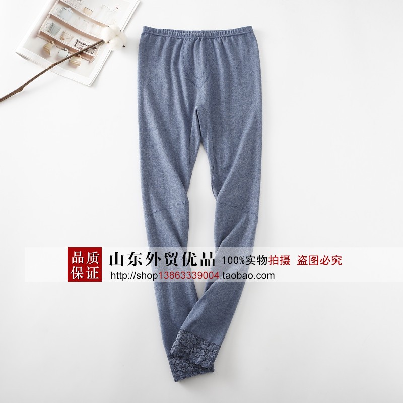 ngoại thương cận cảnh nóng Fty quần cotton mùa thu phụ nữ mặc giữa eo đến đầu gối chặt quần mỏng chặt quần ấm áp