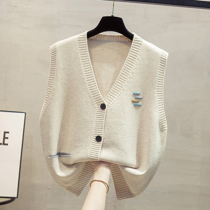 High-End V-Neck Knitted Cardigan Cashmere Vest for Women 2026 Spring and Autumn New Style Outerwear Layered Sleeveless Sweater Vest