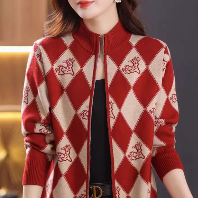 Plus-Size Thick Cashmere Knit Cardigan for Women, 2026 Spring and Autumn New Style, Loose Wool Sweater Coat, Trendy Plus-Size Thick Cashmere Knit Cardigan for Women, 2026 Spring and Autumn New Style, Loose Wool Sweater Coat, Trendy