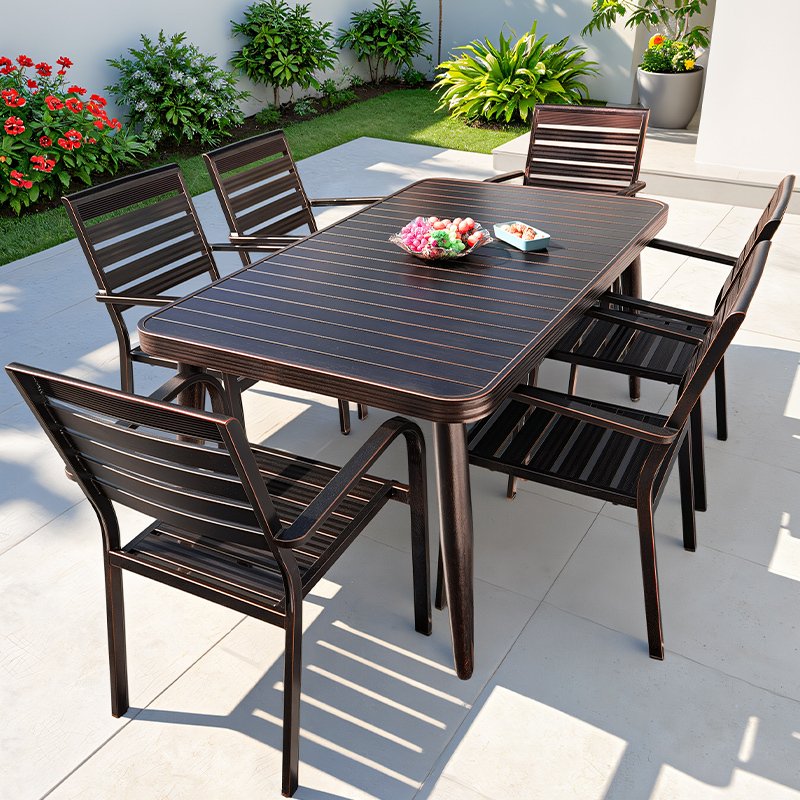Outdoor Tables and Chairs, Outdoor Villa Courtyard, Open-Air Balcony, Terrace, Cast Aluminum Leisure Table and Chair Set, All-Aluminum Alloy Tables and Chairs Outdoor Tables and Chairs, Outdoor Villa Courtyard, Open-Air Balcony, Terrace, Cast Aluminum Leisure Table and Chair Set, All-Aluminum Alloy Tables and Chairs