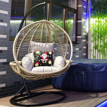 Outdoor hanging basket rattan chair Outdoor balcony Leisure swing Rocking chair Hanging chair Courtyard Garden swing Indoor single cradle