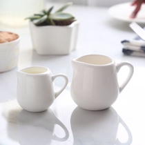Pure white ceramic coffee milk spoon with handle handless Milk Cup Milk Cup milk pot honey bottle honey jar milk tank milk tank