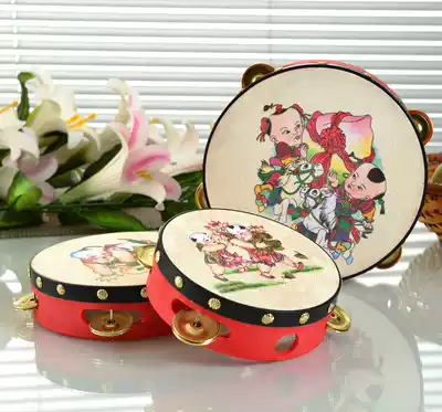 Children's hand-rattled tambourine Infant garden tambourine tambourine Baby tapping musical instrument toy hand-clapped drum