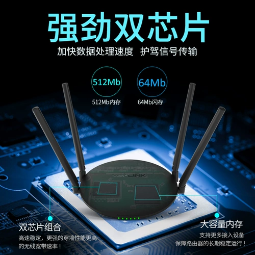 Ruiyin Gigabit Dual -Cretency Wi -Fi Home беспроводной маршрутизатор AC1200M Оптическое волокно Али Умное высокое скорость настенных стен король