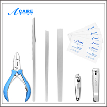 Dead skin cut barbed horny stainless steel oblique nail clippers pedicure scraper cotton piece repair tool full set