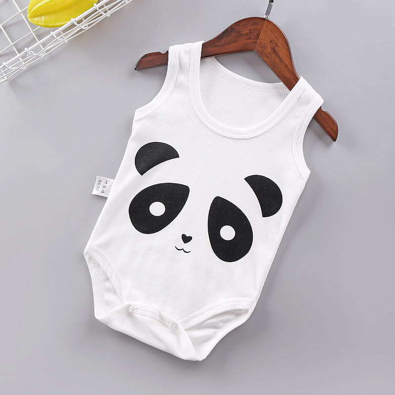 Bé bé onesies mùa hè cotton siêu mỏng không tay áo ghi lê quần áo cáp treo lưới túi rắm quần áo tam giác leo