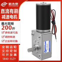 新永泰5840-31zy直流有刷减速可调速电机小马达齿轮涡轮蜗杆12v24