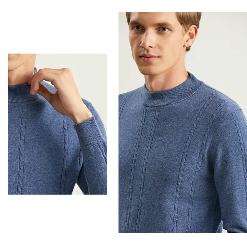 Hỏng mã giải phóng mặt bằng áo thun nam 100% áo len cashmere 2018 mùa thu và mùa đông áo len mới áo len nam 3518 - Áo len Cashmere thời trang nam