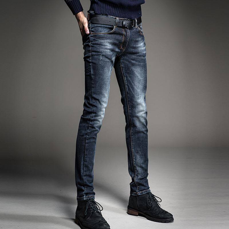 Spring and Autumn Winter 2021 New Jeans Men's Tide Brand Korean Version Slim Small Foot Trend High-end Men's Long Pants