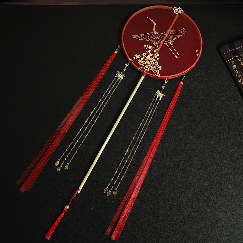 Hanfu accessories Accessories Handheld Fan Pendulum Pieces China Wind Classical Ancient Clothes Ancient Wind Round Ancient Female Superfairy Airstream Su