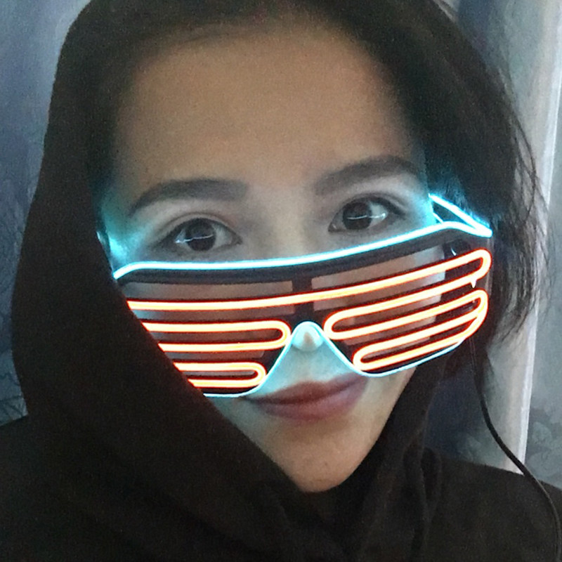 Bar Explosion Lightning Sound Spectacle Blinds Light glasses LED Gleaming Glasses Shake short film Trampoline Glasses