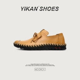 Трендовая обувь для отдыха для кожаной обуви, из натуральной кожи, мягкая подошва