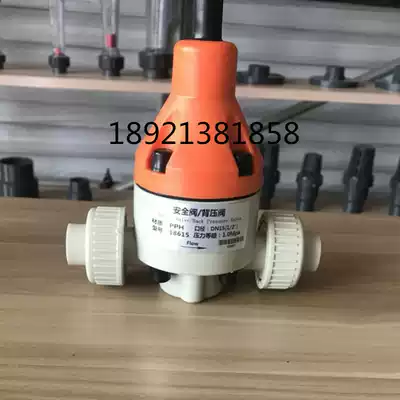 PPH back pressure valve safety valve pressure relief valve PP plastic safety valve back pressure valve safety check valve hot melt high temperature resistance